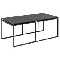 Kavos staliukas Home4you Infinity AC94033, juodas, 120 cm x 60 cm x 48 cm