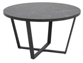 Kavos staliukas Home4you AC85723, juodas, 77 cm x 77 cm x 44 cm