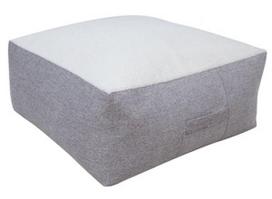 Pufas Home4you Lamb Bag P0066323, baltas/pilkas, 80 cm x 80 cm x 30 cm