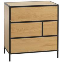 Komoda Home4you Hedvig 40829, ruda/juoda, 40 x 70 cm x 74.5 cm, 1 vnt.