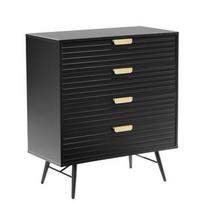 Komoda Home4you Pixar 45083, juoda, 80 x 40 cm x 90 cm, 1 vnt.