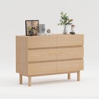 Komoda Home4you Sunny 20194, ąžuolo, 120 x 40 cm x 85 cm, 1 vnt.