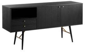 Komoda Home4you Luxembourg 45042, juoda, 150 x 40 cm x 80 cm