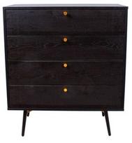 Komoda Home4you Amsterdam 45044, juoda, 80 x 40 cm x 90 cm