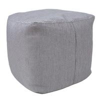 Pufas Home4you Mitsu-Mitsu P0066305, baltas/juodas, 55 cm x 55 cm x 45 cm