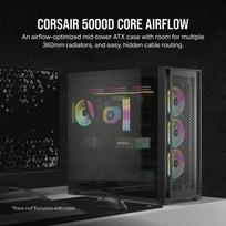 atx korpusai - Corsair 5000D CORE AIRFLOW, skaidri/juoda - 2 nuotrauka