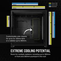 atx korpusai - Corsair 5000D CORE AIRFLOW, skaidri/juoda - 4 nuotrauka