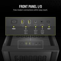 atx korpusai - Corsair 5000D CORE AIRFLOW, skaidri/juoda - 5 nuotrauka