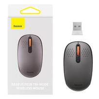 bluetooth pele - Baseus F01B Tri-mode Grey (Pilkas) - 2 nuotrauka
