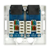 cat6 box - Lanberg UTP Data Box RJ-45 x2 Unshielded - 3 nuotrauka