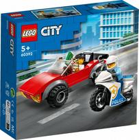 lego motociklas - LEGO City Policijos motociklo ir automobilio gaudynės 60392 - 2 nuotrauka
