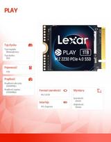 nvme ssd m2 - SSD PLAY drive 1TB PCIe4.0 2230 5200/4700MB/s - 7 nuotrauka