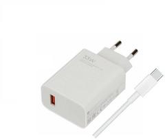 Xiaomi MDY-11-EZ USB-A 33W įkroviklis + USB-C laidas baltas (masinis)