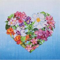 Deimantinė mozaika Diamond Dotz Flower Heart DD7.008, įvairių spalvų, 38.4 g