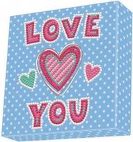 Deimantinė mozaika Diamond Dotz Love You DBX.001, įvairių spalvų, 4.61 g