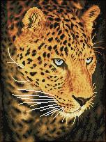 Deimantinė mozaika Diamond Dotz Leopard Portrait SD5.404, juoda/oranžinė