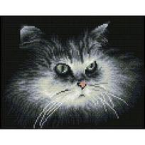 balta mozaika - Deimantinė mozaika Diamond Dotz Shadow Cat DQ7.002, balta/juoda - 1 nuotrauka