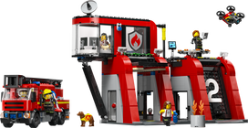 lego automobilis - LEGO City Gaisrinė su ugniagesių sunkvežimiu 60414 - 3 nuotrauka