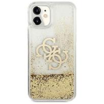 iphone xr deklai - Guess "GUHCN61LG4GGO TPU Big 4G Liquid Glitter Gold Case iPhone 11" - 1 nuotrauka