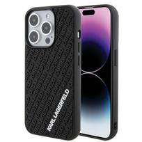 telefono deklas karl lagerfeld - Karl Lagerfeld "KLHCP15L3DMKRLK 3D Rubber Multi Logo iPhone 15 Pro" Black - 1 nuotrauka