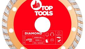 Deimantinis pjovimo diskas TOP TOOLS 61H335 115 x 22 mm, keramikai, marmurui, betonui
