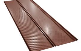 Profiliuota skarda RETRO DUO, su mikroprofiliavimu, Matmenys 0,45 x 1100 x 2500 mm, rudos spalvos, R