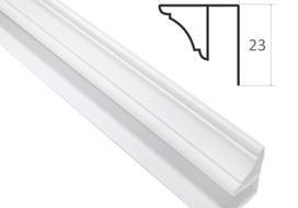 Lubinis profilis PVC dailylentėms WAKSLINE L 3000 x 7 mm, baltas