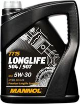 mannol alyva 5w 30 - Mannol Longlife 504/507 sintetinė variklinė alyva 5W-30 7715, 5L - 1 nuotrauka