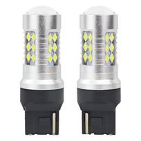 automobilio lempute 12v 21w - LED lemputės 3030 24SMD W21W 12-24V CANBUS baltos - 1 nuotrauka