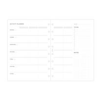Priedai FILOFAX užrašinėms: lapai Activity Planner, A5, 80 gsm, 56 l.