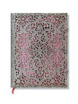 Užrašinė Hard Silver Filigree BLUSH PINK, Ultra, linijomis, 240 p.