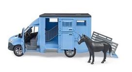 BRUDER MB Sprinter gyvūnų vežėjas su arkliu, 02674