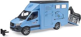 arklys - BRUDER MB Sprinter gyvūnų vežėjas su arkliu, 02674 - 2 nuotrauka