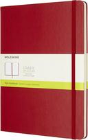 Moleskine Užrašų knygelė Moleskine su kietu viršeliu glotnaus pobūdžio raudonos spalvos XL