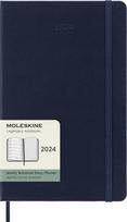 Moleskine Kalendorius Moleskine 2024 12M savaitinis kietu viršeliu tamsiai mėlynos spalvos L