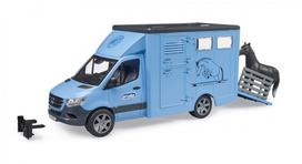 arklys - BRUDER MB Sprinter gyvūnų vežėjas su arkliu, 02674 - 3 nuotrauka