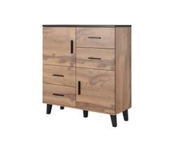 110 - Komoda Cama Meble Lotta 110 2D4S, ruda/juoda - 1 nuotrauka