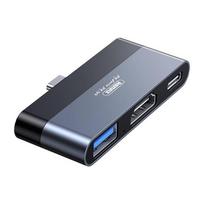 Remax, RP-U15, USB, HDMI, USB-C (juoda)