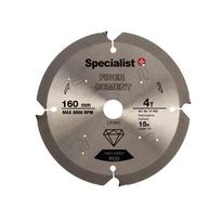 pjovimo diskas 165x20 - Pjovimo diskas Specialist+ 4T 160 x 20 mm - 1 nuotrauka