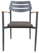 Lauko kėdė Home4you Wales, tamsiai pilka, 60 cm x 56 cm x 82 cm