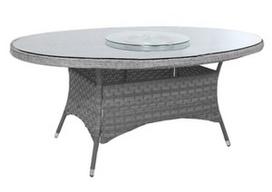 Lauko stalas Home4you Ascot, pilkas, 180 cm x 120 cm x 75 cm