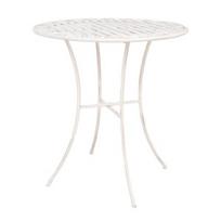 Lauko stalas Home4you Jasmine, baltas, 70 cm x 70 cm x 75 cm