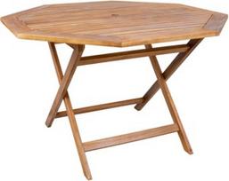 Lauko stalas Home4you Finlay, rudas, 120 cm x 120 cm x 72 cm