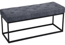 minkstasuolis batu - Batų suoliukas Home4you Brigite, pilkas, 35 cm x 100 cm x 47 cm - 1 nuotrauka