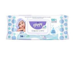 Drėgnos servetėlės ​​Happy Aqua Care kūdikiams, 56 vnt
