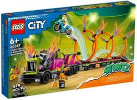 lego city sunkvezimis - LEGO CITY Kaskadinis sunkvežimis ir ugnies žiedo iššūkis 60357  - 8 nuotrauka