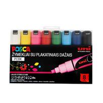 posca balta - Žymekliai Uni-Ball Posca PC-8K, 8 vnt. - 1 nuotrauka