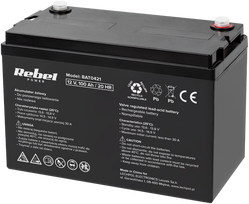 Rebel 12V 100Ah gelio baterija