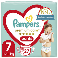 pampers 7 -  Pampers Premium Pants, 7 dydis, 17 kg, 27 vnt. - 1 nuotrauka