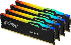 128 atminties - Kingston Fury Beast Black RGB, DDR5, 128 GB, 5200 MHz - 1 nuotrauka